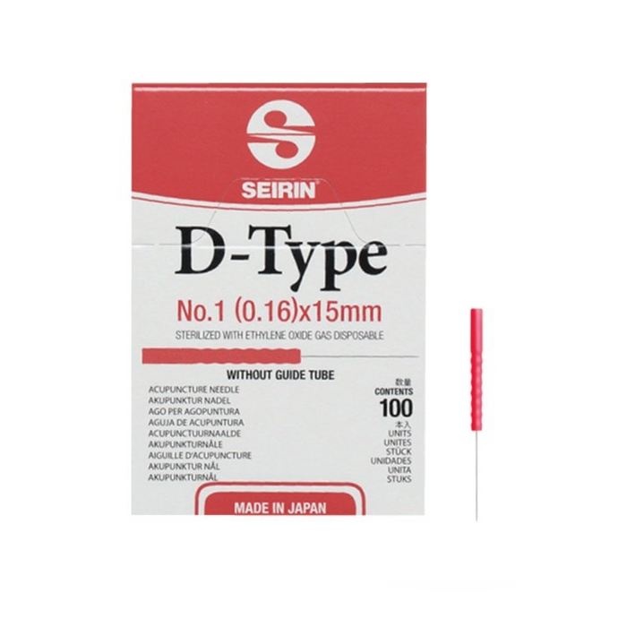 SEIRIN D-TYPE ACUPUNCTURE NEEDLES - 100/BOX