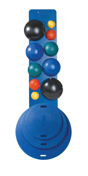 CanDo MVP Balance System, 10-Ball Set with Rack (2 each: yellow through black), Boards (16", 20", 30" diameter)