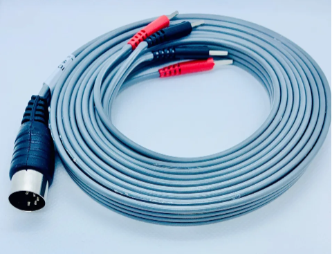 W80 - Quattro 2 Roscoe Combo Care Compatible - 5-Pin DIN to 4 Pin Leadwire - 120" or 72" cord length