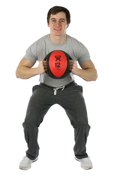 CanDo Dual-Handle Medicine Ball, 9" (23 cm) Diameter