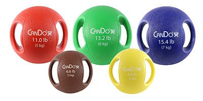 CanDo Molded Dual Handle Medicine Ball