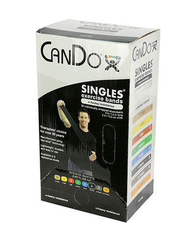 CanDo Low Powder Resistance Band, Pre-Cut Strips, 5 foot - 30/box